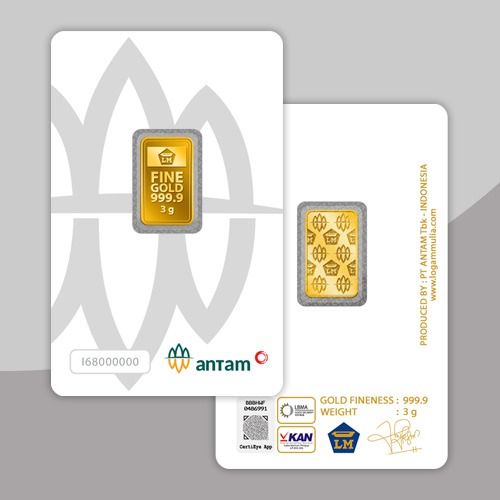 Emas ANTAM Logam Mulia Certicard - 3 gr