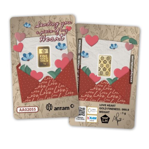Emas Batangan Gift Series Love Heart – 1 gram