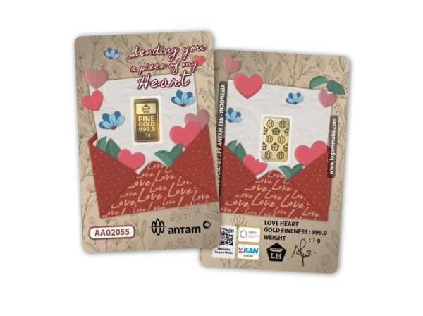 Emas Batangan Gift Series Love Heart – 1 gram
